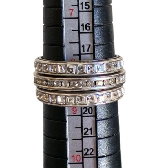 Set of Three Crystal Brighton Stacking Rings - Picture 9 of 9